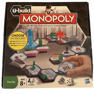 Hasbro Monopoly U Build Board Game Family Ages 8+ Sealed NIB
